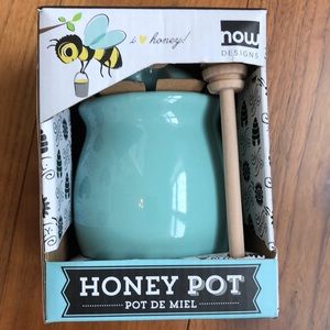 NEW Robin’s Egg Blue Ceramic Honey Pot